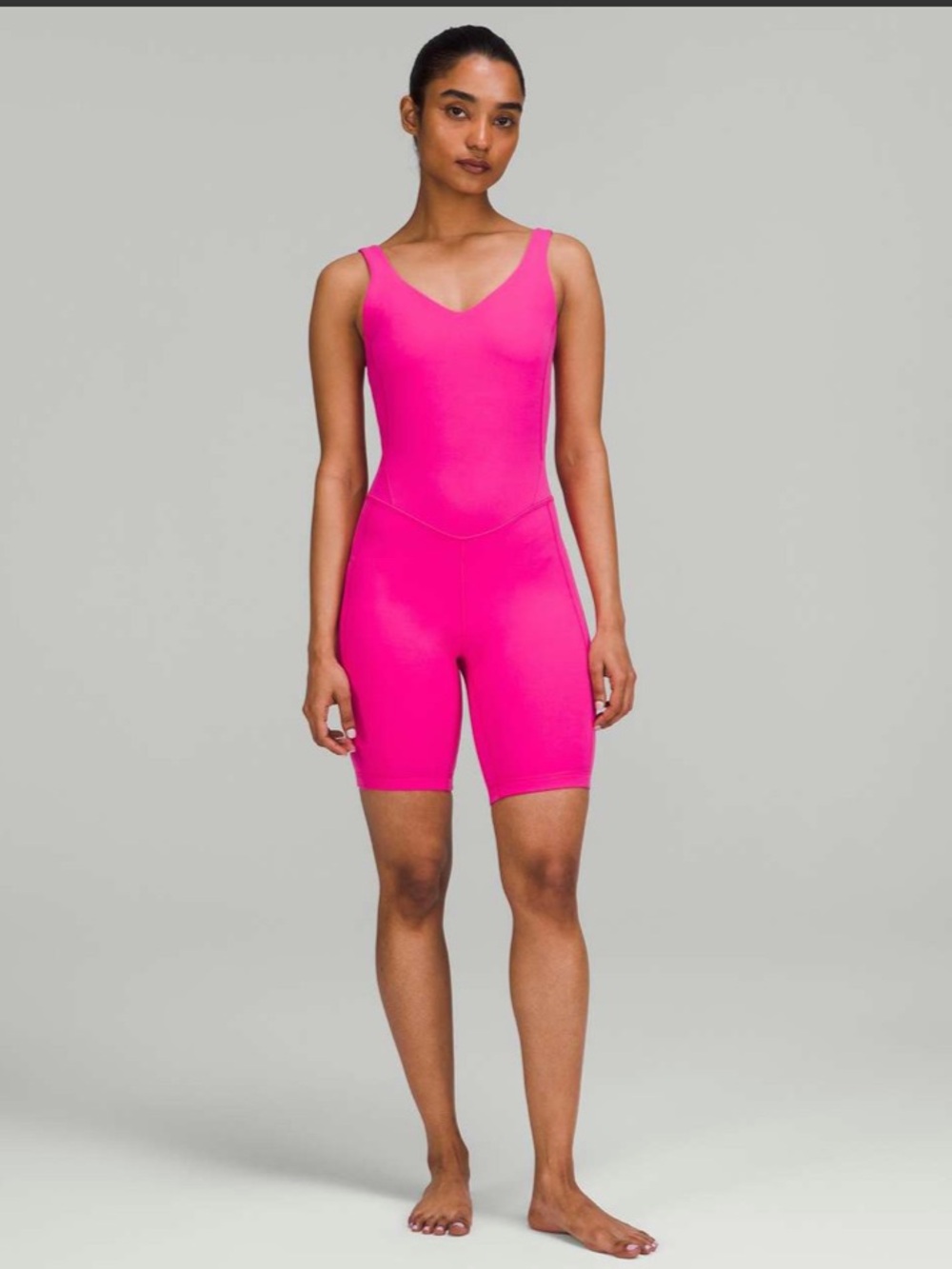 lululemon athletica Onesie Romper in Sonic Pink 5” inseam size 4 NWOT